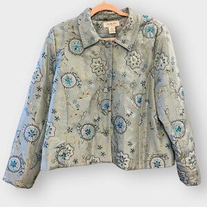 Vintage Judith Hart Blue Silk & Sequins Jacket
